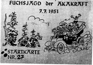 Startkarte zur Fuchsjagd 1951